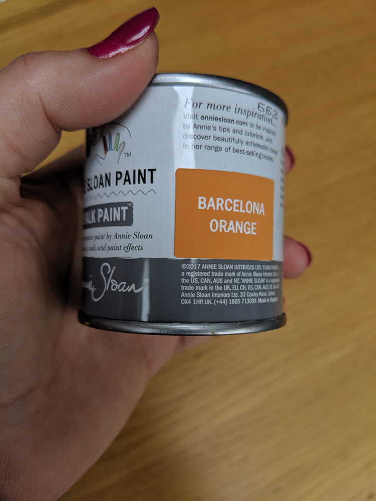 A photo of the Barcelona Orange tester pot.