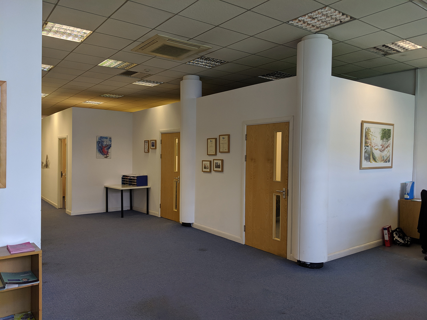 A before picture of the main reception area.